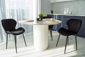 Jedálenská stolička DALLAS zamatová, čierna