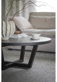 Čierny okrúhly konferenčný stolík v dekore duba ø 110 cm Boxford – Rowico