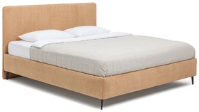 Čalúnená dvojlôžková posteľ s roštom 160x200 cm v horčicovej farbe Noira Slim – Bonami Selection