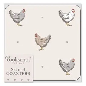 Sada 4 podložiek pod poháre z korku Cooksmart ® Farmer