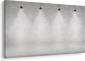 Obraz - Betónový múr so svetlami (90x60 cm)