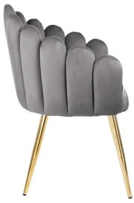 Jedálenská stolička LANA zamatová sivá 850023