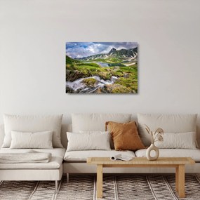 Sklenený obraz - Pohľad na horu Rila (70x50 cm)