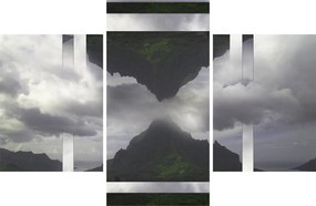 Obraz - Hory na Islande, geometrická koláž (90x60 cm)