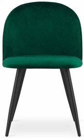 Set troch jedálenských stoličiek BELLO zamatové zelené (3ks)