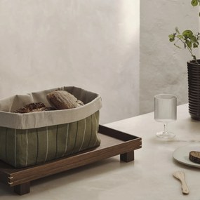 Ferm Living Košík na pečivo ITO 30 x 18 cm zelená bavlna