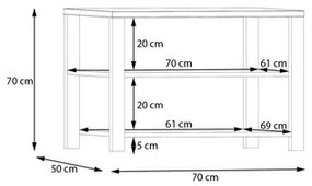 Štvorcový konferenčný stolík