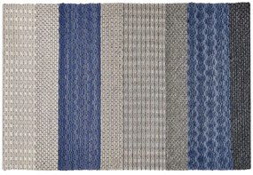 Vlnený koberec 160 x 220 cm modrá/sivá AKKAYA Beliani
