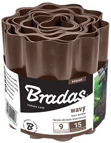 Bradas Plastový obrubník vlnitý 10cmx9m brown