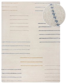 Krémový ručne tkaný vlnený koberec 120x170 cm Dottie Geometric – Flair Rugs