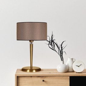 Stolní lampa Maya béžová/zlatá