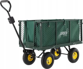 Garden Line XL DVOJFUNKČNÝ ZÁHRADNÝ VOZÍK – ZELENÝ S PLACHTOU