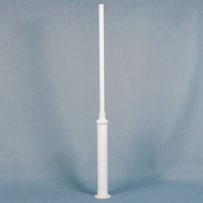 Stĺpové svietidlo Libra, 2-plameňové, biele