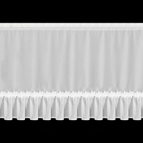 KRÁTKA VIANOČNÁ ZÁCLONA NA PÁSKE FLAKE 150X70 CM BIELA