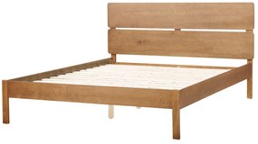 Drevená posteľ 160 x 200 cm svetlé drevo BOISSET Beliani