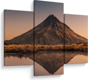 Obraz odrazu hory Taranaki, Nový Zéland (90x60 cm)