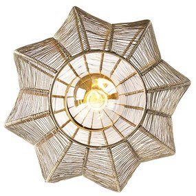 Priemyselné stropné svietidlo bronzové s čiernou - Dong