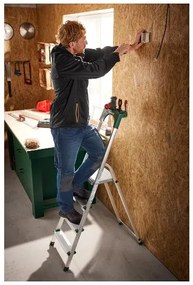 Parkside®  Hliníkový rebrík, 4-stupňový  (100384250)