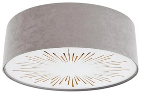 Stropné svietidlo RAYS 2xE27/60W/230V pr. 40 cm šedá