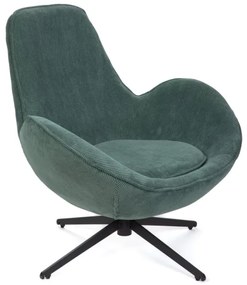 Otočné kreslo LUNAIRE zelené TEDDY BOUCLÉ 872155