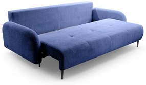Rozkladacia čalúnená trojmiestna pohovka CLOUDY modrá