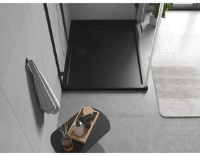 Mexen Flow, obdĺžniková sprchová vanička, slim, 85 x 130 cm, čierna matná, 46R708513