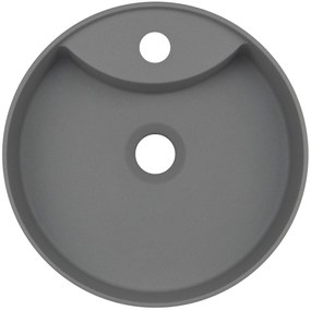 Deante Silia, umývadlo na dosku s otvorom na batériu 360x360x125mm, antracitová metalíza, DEA-CQS_TU4B