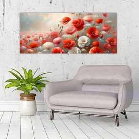 Obraz - Maľba vlčích makov (120x50 cm)
