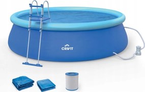 Bazén Crivit Easy Set Quick-up-Pool Záhradný Rozperný Okrúhly 457 x 122 cm