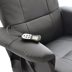 Polohovateľné masážne relaxačné televízne kreslo GULLIVER – ČIERNA