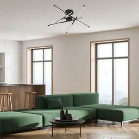 Rabalux 71338 - LED Prisadený luster HENLI2 LED/40W/230V 3000K čierna