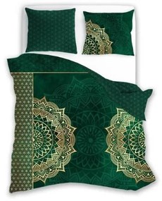 Bavlnené saténové obliečky Pure Sateen 140x200 cm zelené