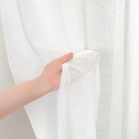 Goldea záclona – rustikálna biela 300 cm