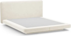 Slonovinová čalúnená dvojlôžková posteľ 180x200 cm Linea – Micadoni