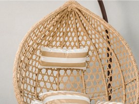 Svetlohnedé závesné kreslo TROPIKAL so stojanom