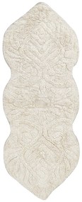 Bavlnená kúpeľňová predložka 150 x 60 cm béžová CANBAR Beliani