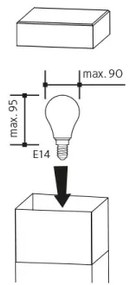 Vonkajšia senzorová lampa so zásuvkou GARD 1xE14/60W IP44
