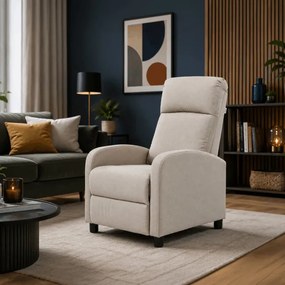 Polohovacie kreslo béžové TV-W3397 CRM2