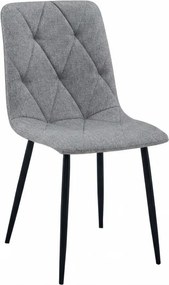 Sivá stolička LIBRA PLATINUM GREY s čiernymi nohami