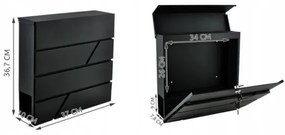 Poštovná schránka 36,7x37 cm antracit