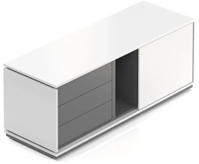 Kontajner Creator 153,6 x 53,6 cm, 3-modulový, posuvné dvere, antracit / biela