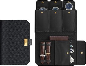 Úložný organizér na hodinky Basse čierny