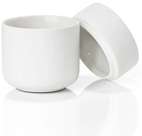 Biela kameninová dóza s vekom Zone UME