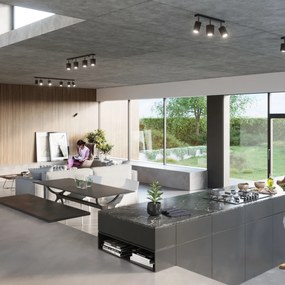 Bodové svietidlo Merida, 1x čierne kovové tienidlo, (možnosť polohovania)