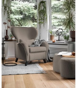 Hnedé kreslo ušiak Miuform Miuf