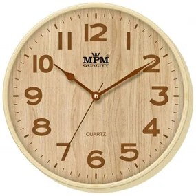 Nástenné hodiny MPM, 2976.51.AC - hnedá svetlá, 30cm