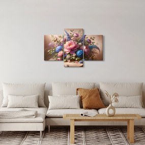 Obraz - Stôl plný kvetov (90x60 cm)