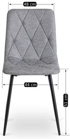 PROXIMA.store - Čalúnená jedálenská stolička ROBIN 2 FARBA: čierna