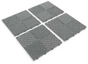 Plastová dlažba Linea Rombo 39,5 x 39,5 x 1,7 cm, sivá