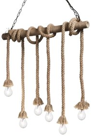 Ideal Lux - Luster na lanku CANAPA 6xE27/15W/230V hnedá